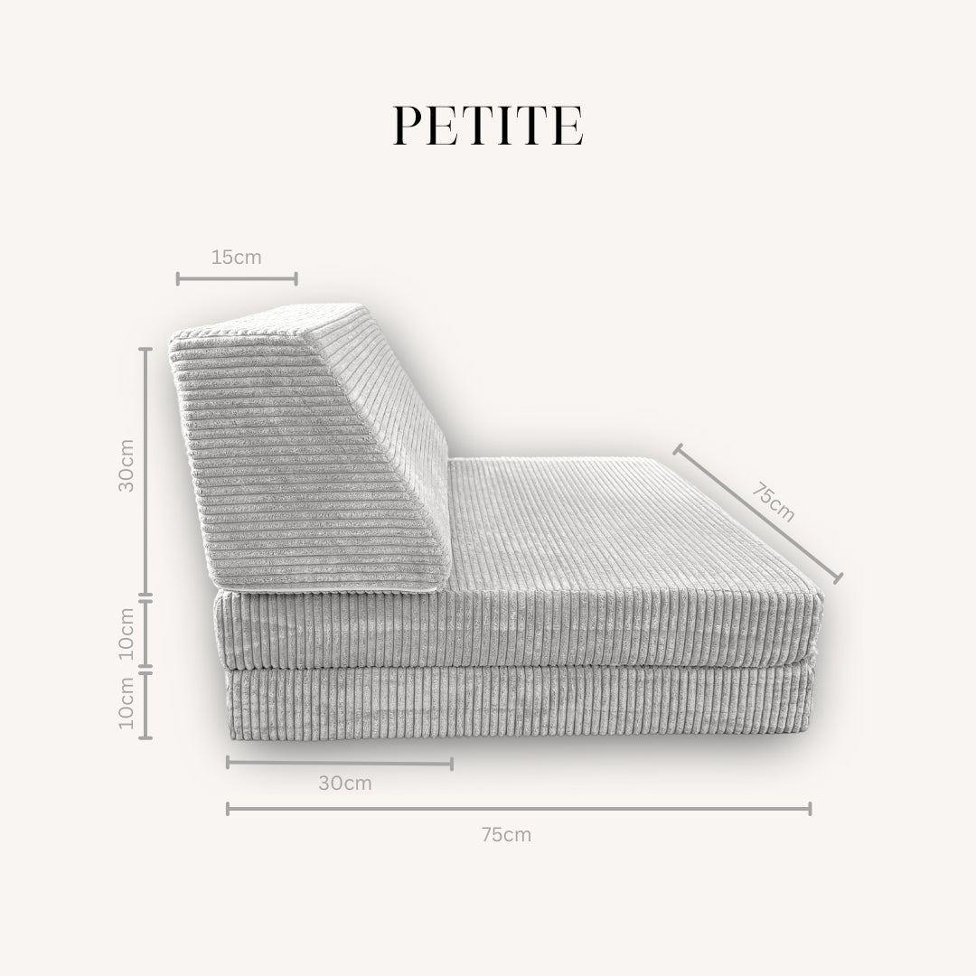 Playand Petite Modular Kids Sofa In Pebble Corduroy