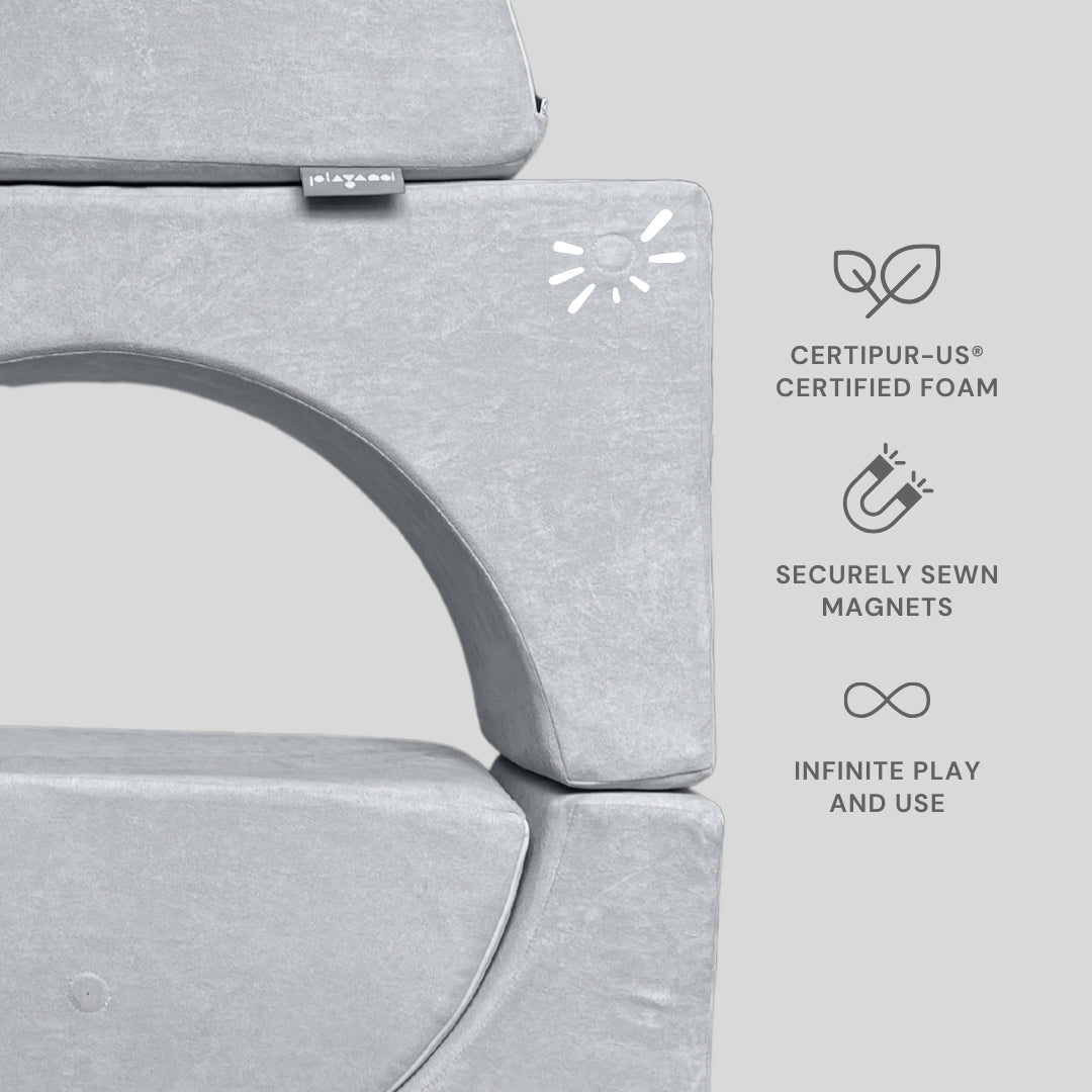 Playand Mini Magnetic Kids Sofa In Cloudy Grey