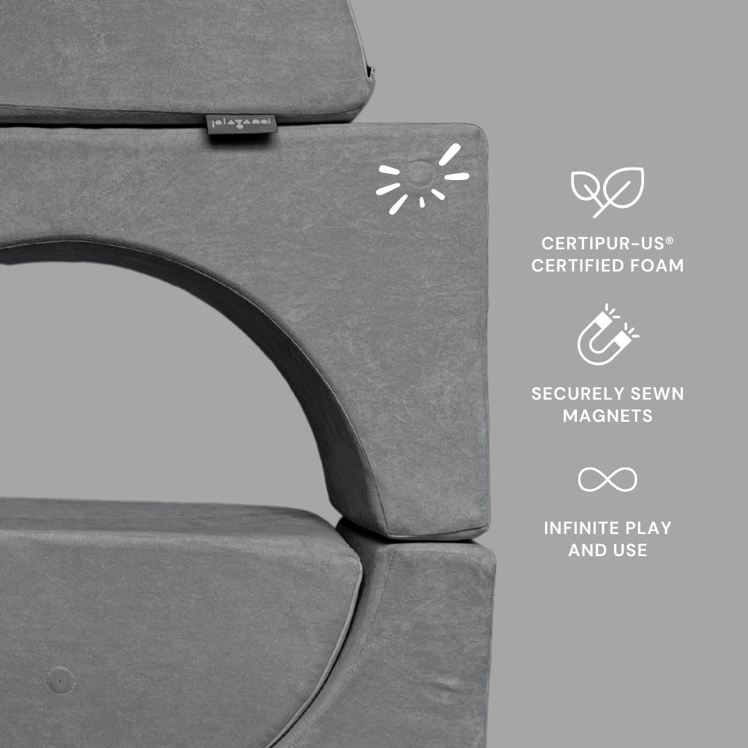 Playand Mini Magnetic Kids Sofa In Graphite Grey