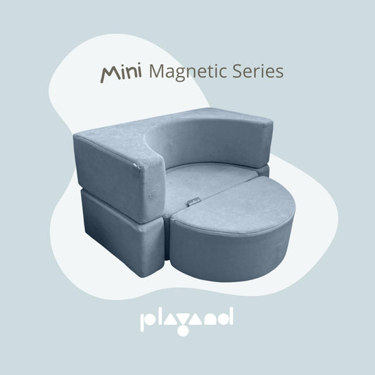 Playand Mini Magnetic Kids Sofa In Ocean Blue
