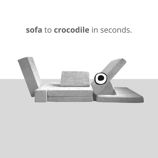 [NEW & IMPROVED] Playand Modular Kids Sofa In Cloudy Grey