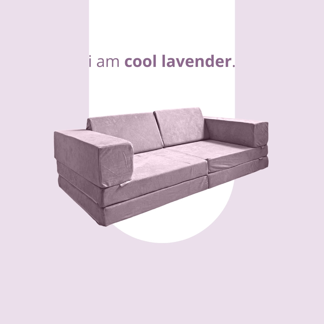 [NEW & IMPROVED] Playand Modular Kids Sofa In Cool Lavender