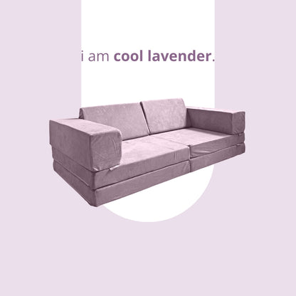 [NEW & IMPROVED] Playand Modular Kids Sofa In Cool Lavender