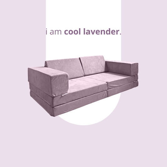 [BACKORDER - NEW & IMPROVED] Playand Modular Kids Sofa In Cool Lavender