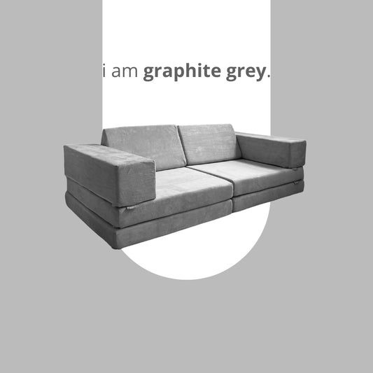 Playand Modular Kids Sofa In Graphite Grey