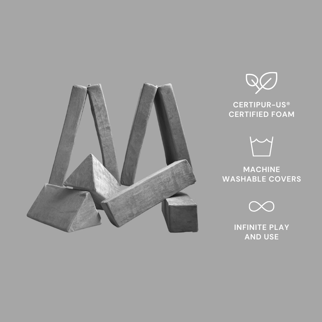 [NEW & IMPROVED] Playand Modular Kids Sofa In Graphite Grey