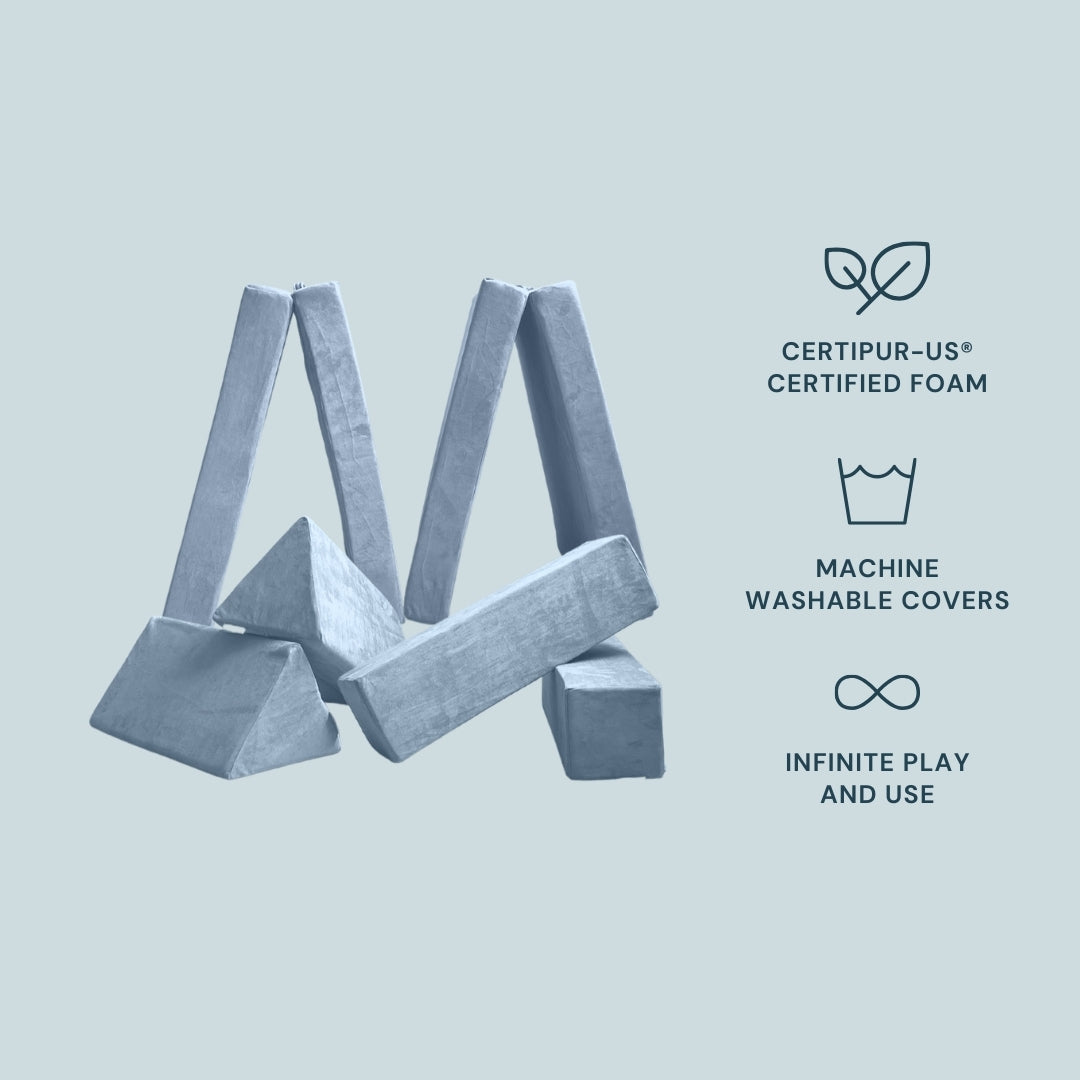 [NEW & IMPROVED] Playand Modular Kids Sofa In Ocean Blue