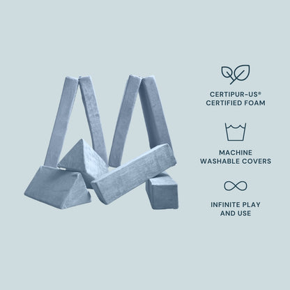 [NEW & IMPROVED] Playand Modular Kids Sofa In Ocean Blue