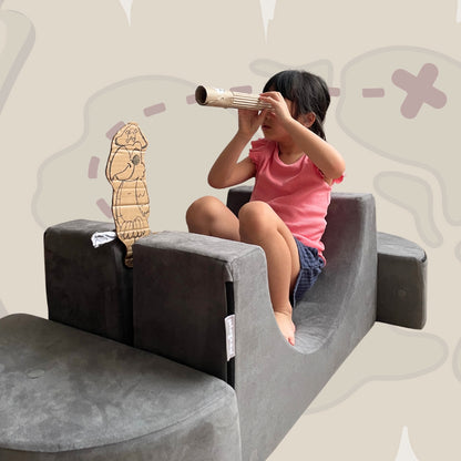 Playand Mini Magnetic Kids Sofa In Cloudy Grey