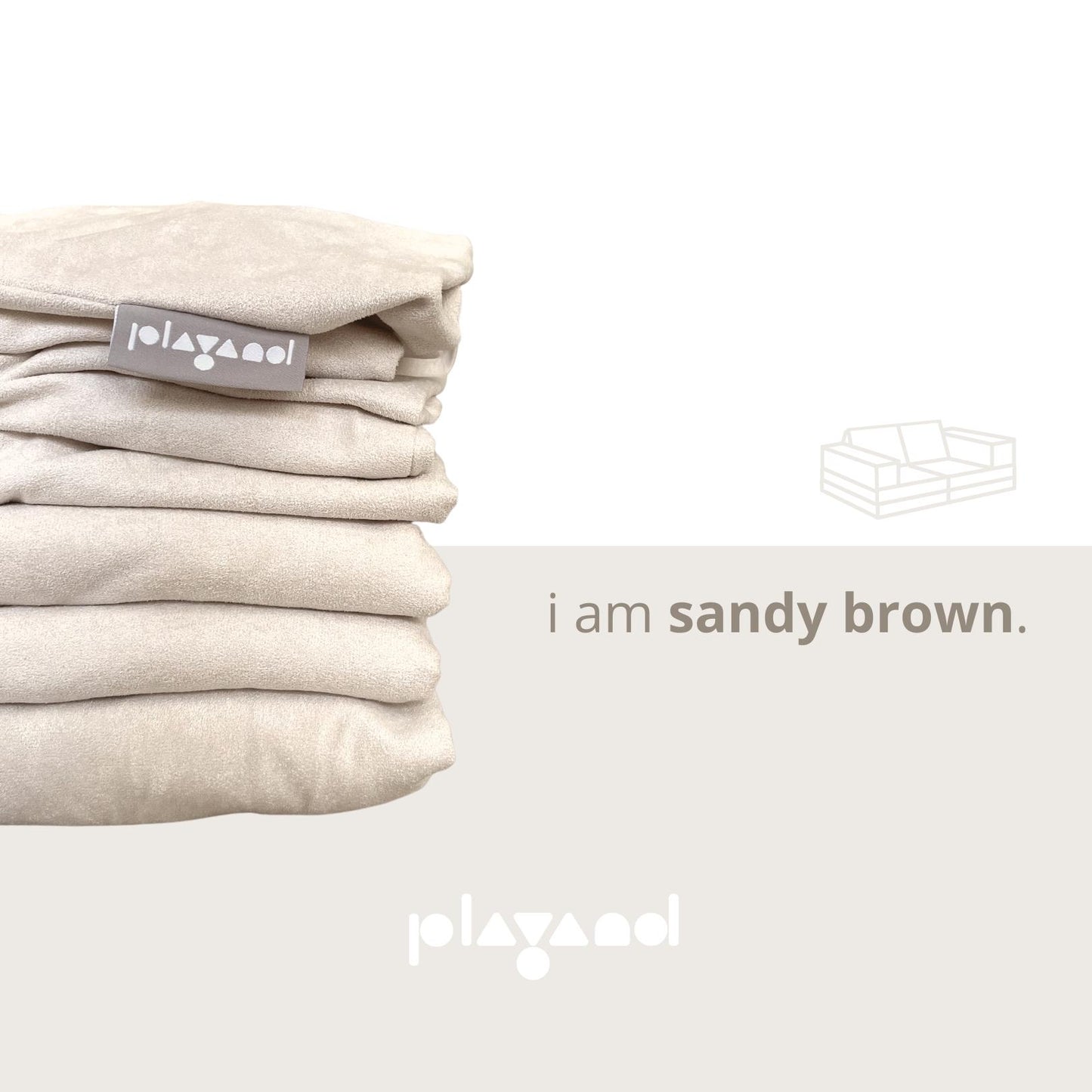 Playand Sofa Series Cover In Sandy Brown