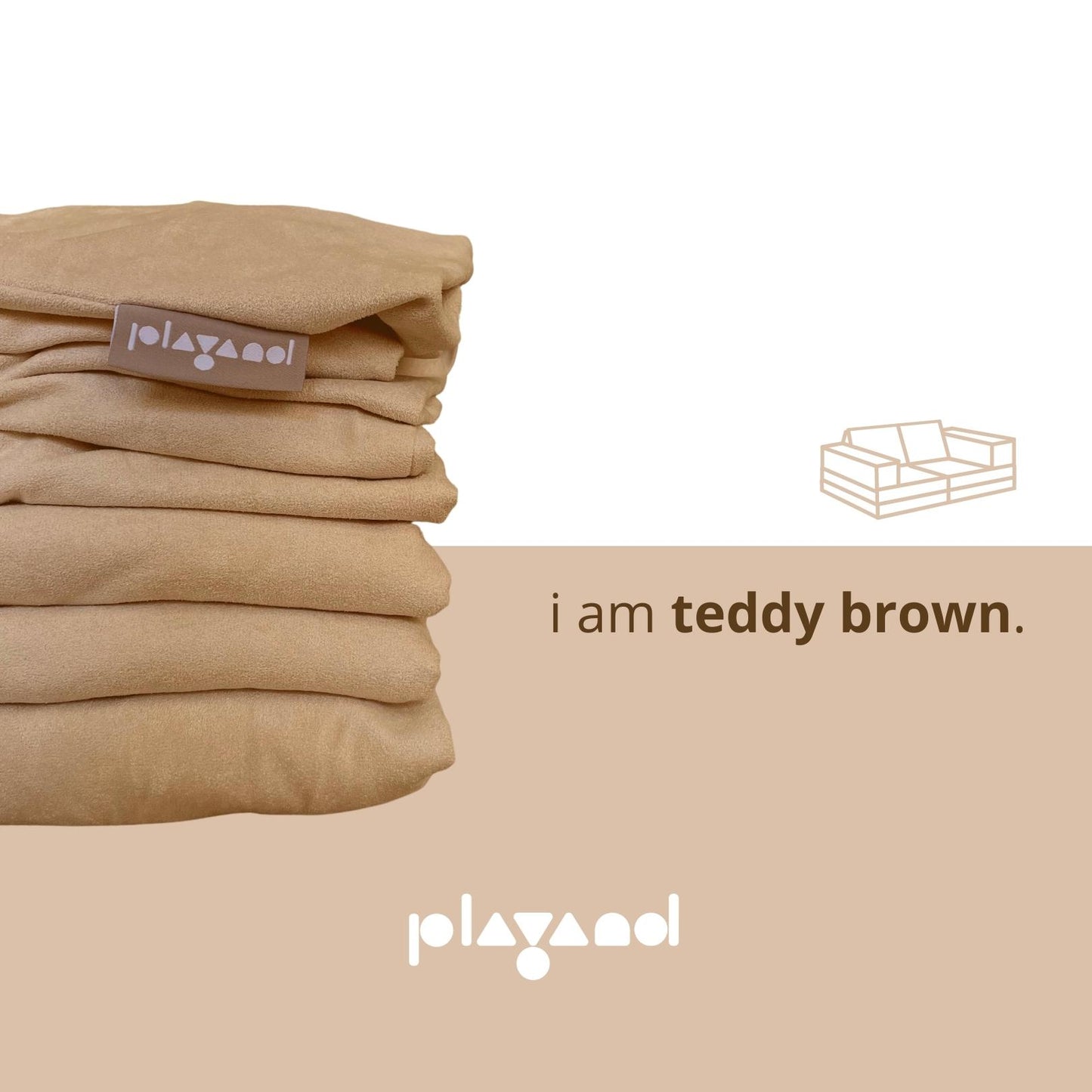 Playand Sofa Series Cover In Teddy Brown
